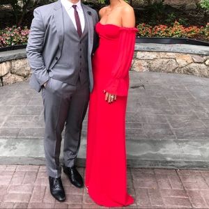 Sheer Sleeve Maxi Dress